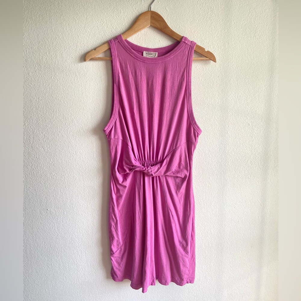L*Space Pink Seaview Sleeveless Front Twist Dress- size M